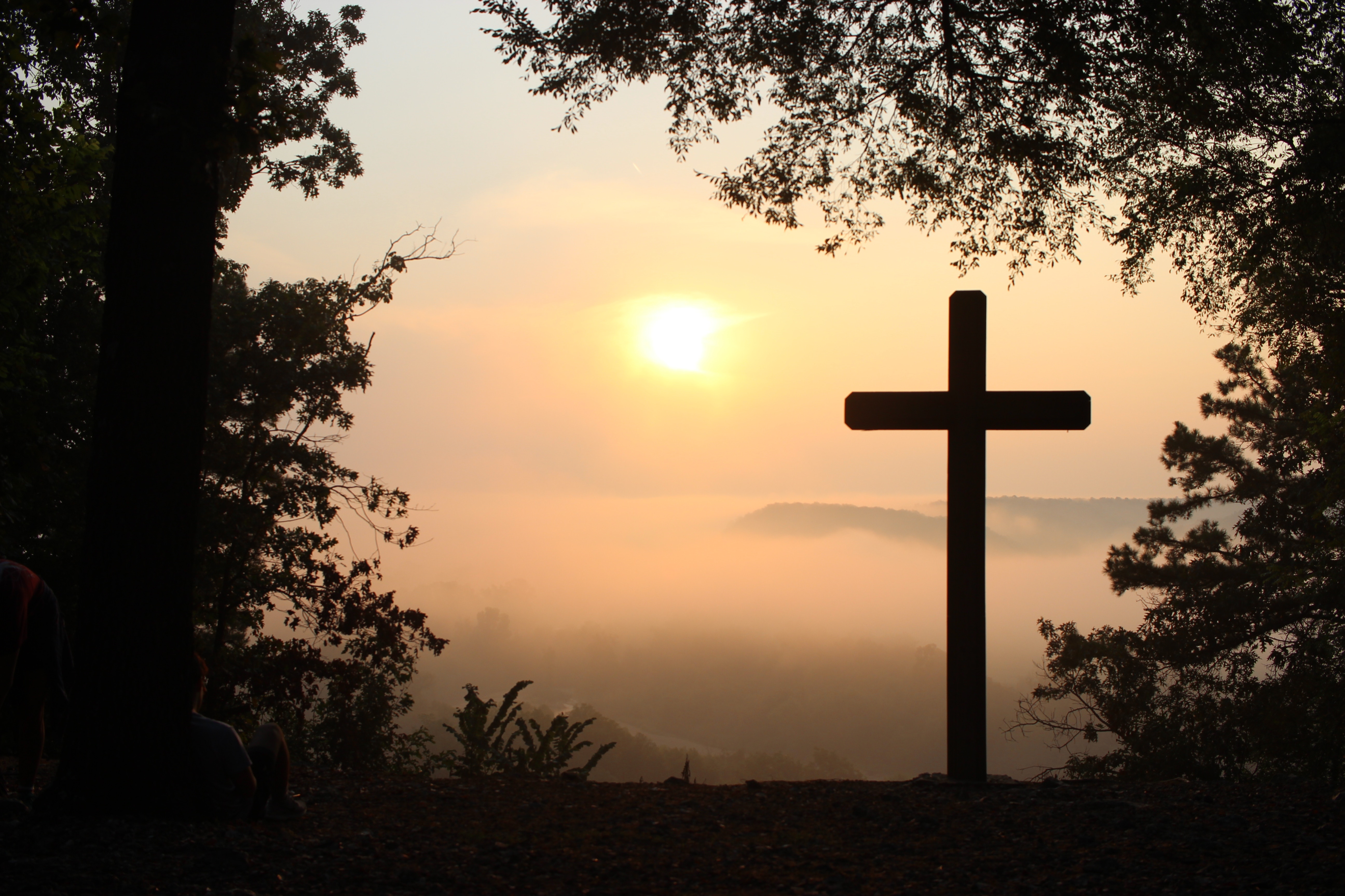 Cross in the sunset